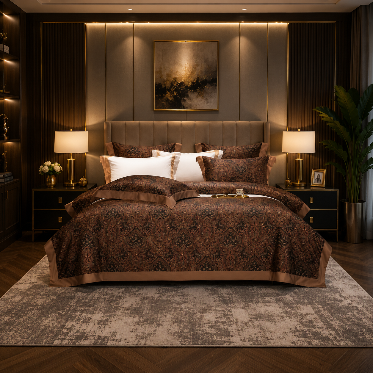 Oriental Vintage Exotic Bohemian - Imperial Mocha Bedding Set