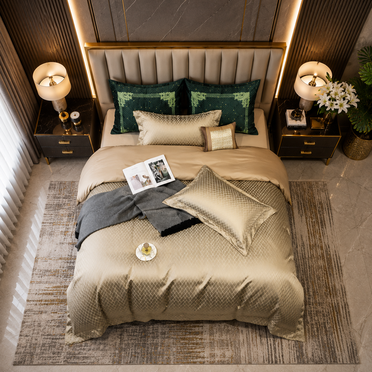 Prestige Platinum Hotel - Champagne Luxe Egyptian Cotton Bedding Set