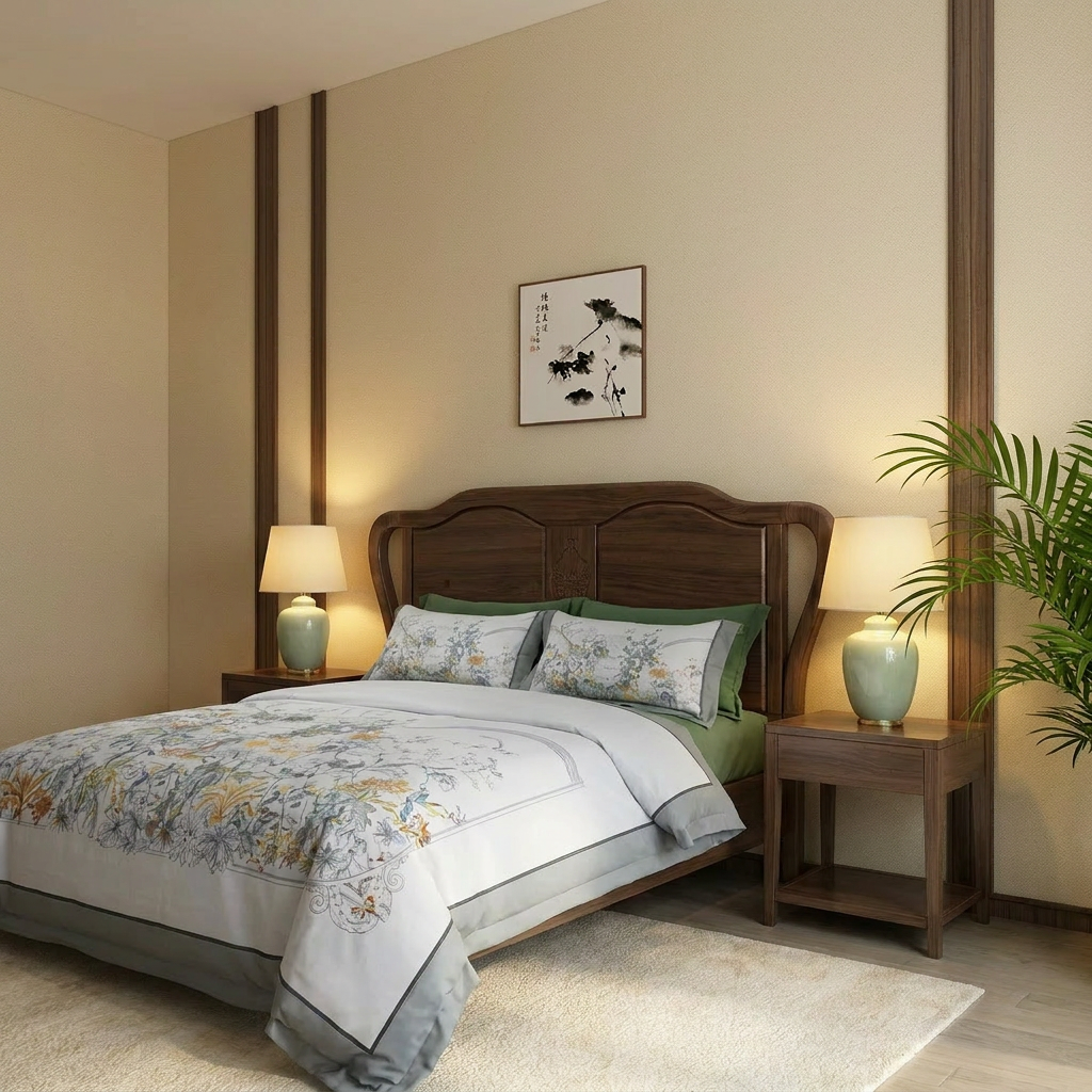 Artisan Design - Chinese Floral Asian Luxury Egyptian Cotton Bedding Set