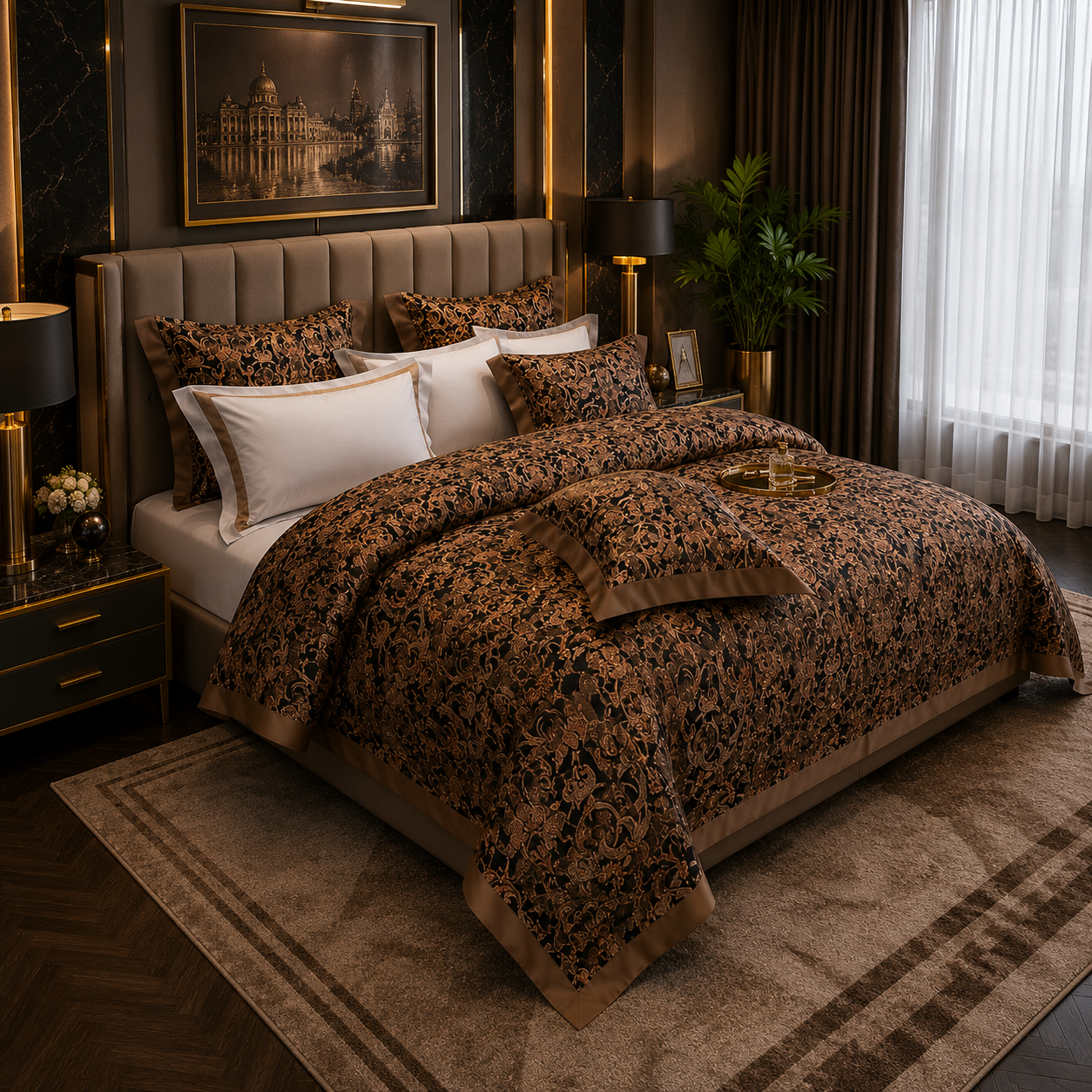 Oriental Vintage Exotic Bohemian - Imperial Noir Bedding Set
