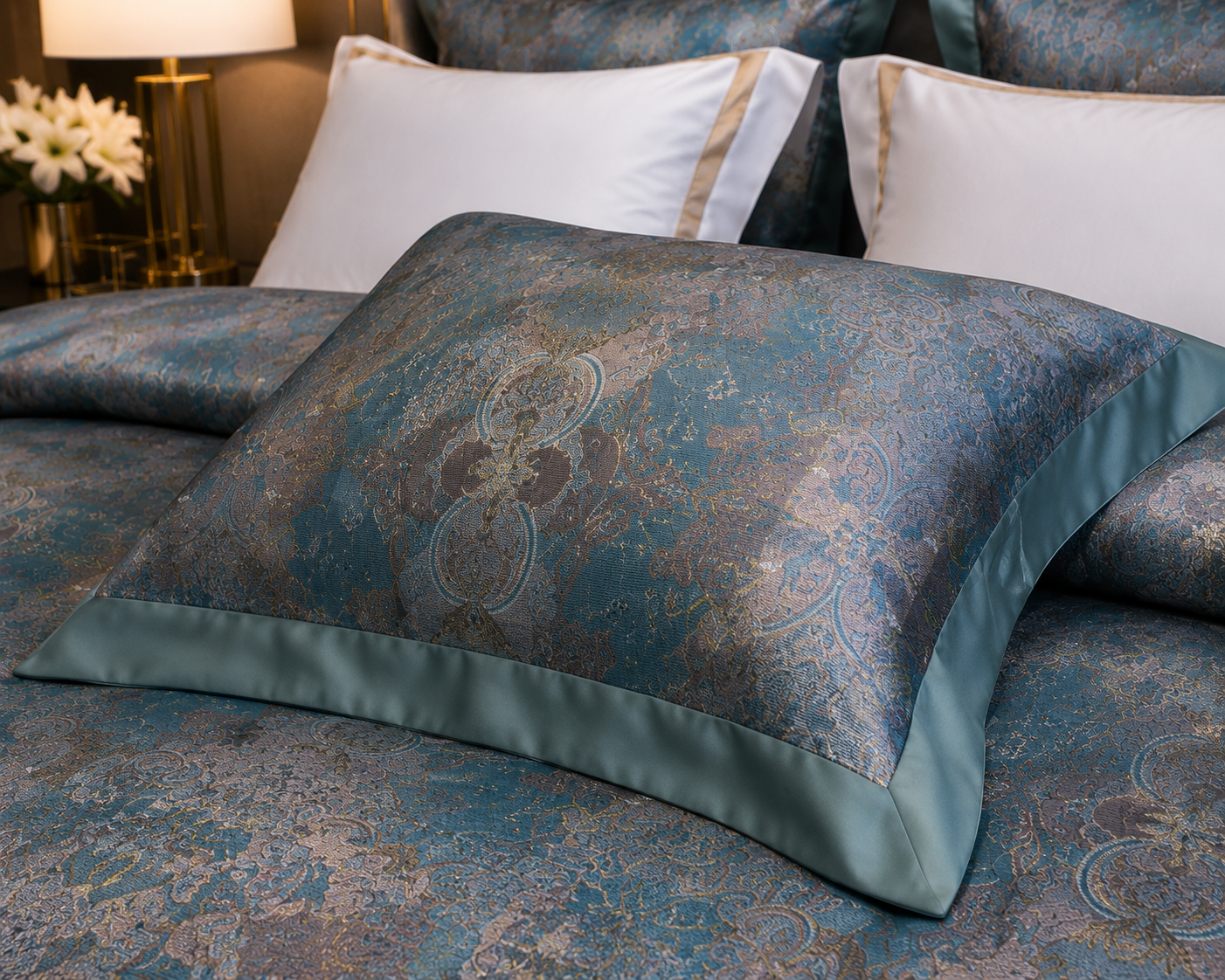 Oriental Vintage Exotic Bohemian - Sapphire Palace Bedding Set