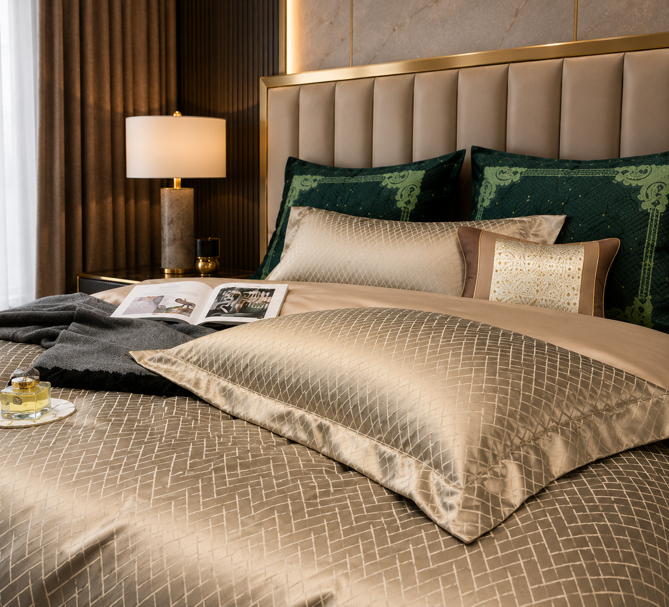 Prestige Platinum Hotel - Champagne Luxe Egyptian Cotton Bedding Set