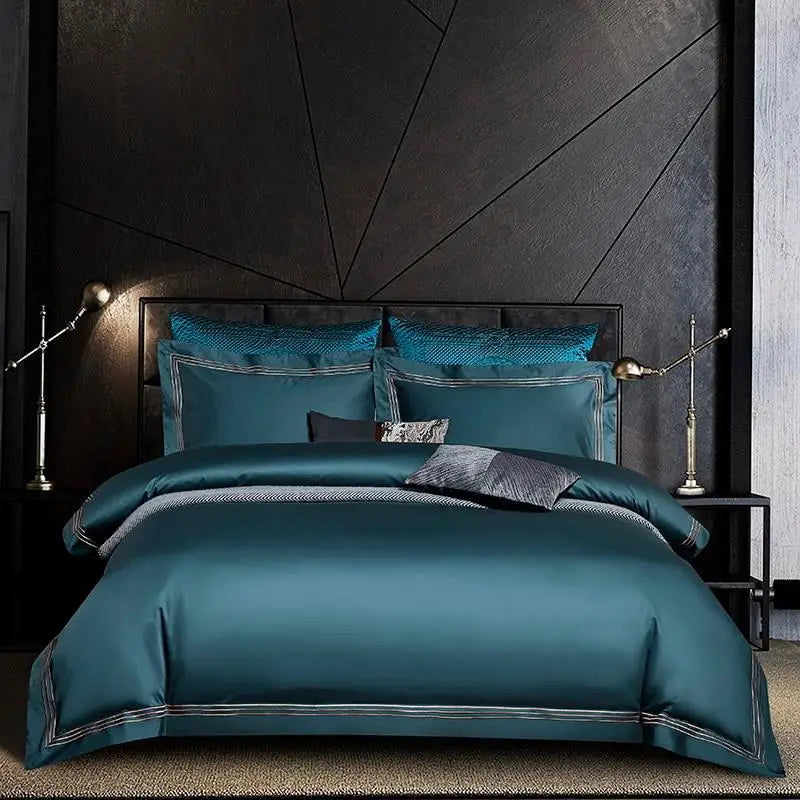 Embroidered Egyptian Cotton Bedding Set