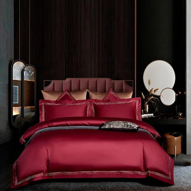 Embroidered Egyptian Cotton Bedding Set