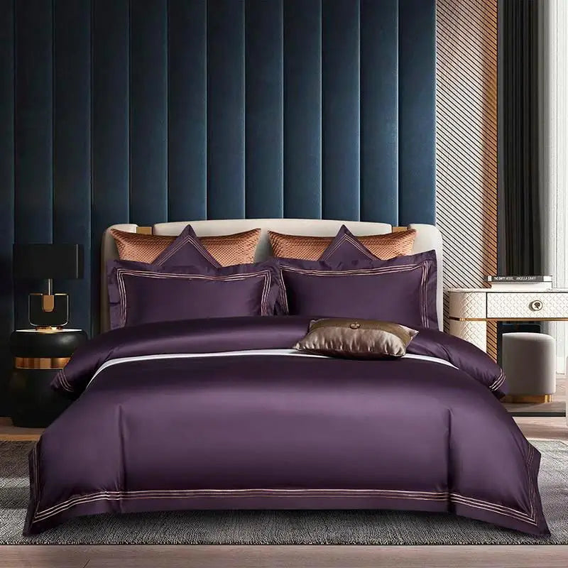 Embroidered Egyptian Cotton Bedding Set