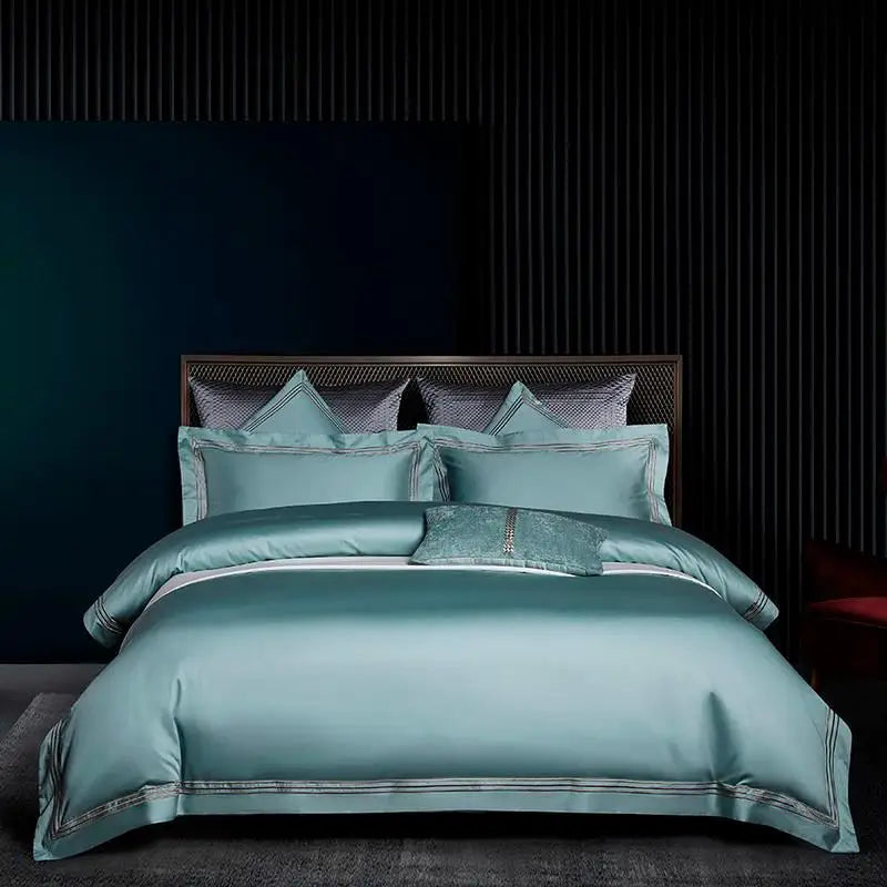 Embroidered Egyptian Cotton Bedding Set