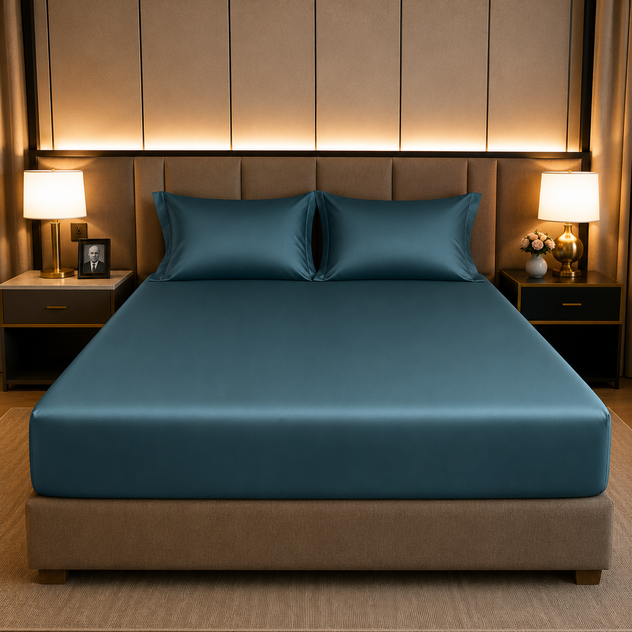 100% Egyptian Cotton Fitted Sheet - Cotton, Soft & Silky