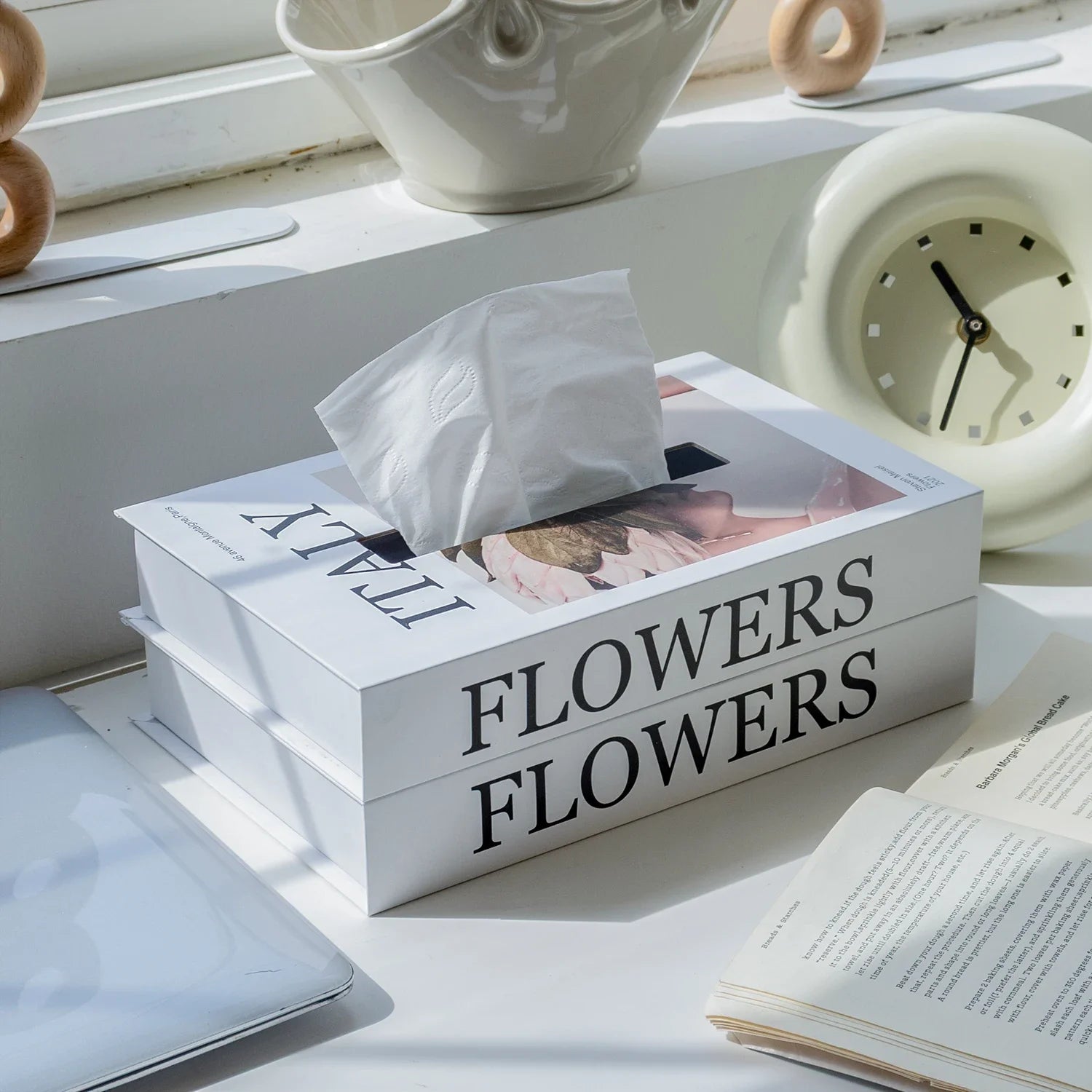 Luxury Book Style Tissue Box Napkin Holder Case Paper Box Container Fashion Hotel Storage Box Home Table Decoration Ornaments