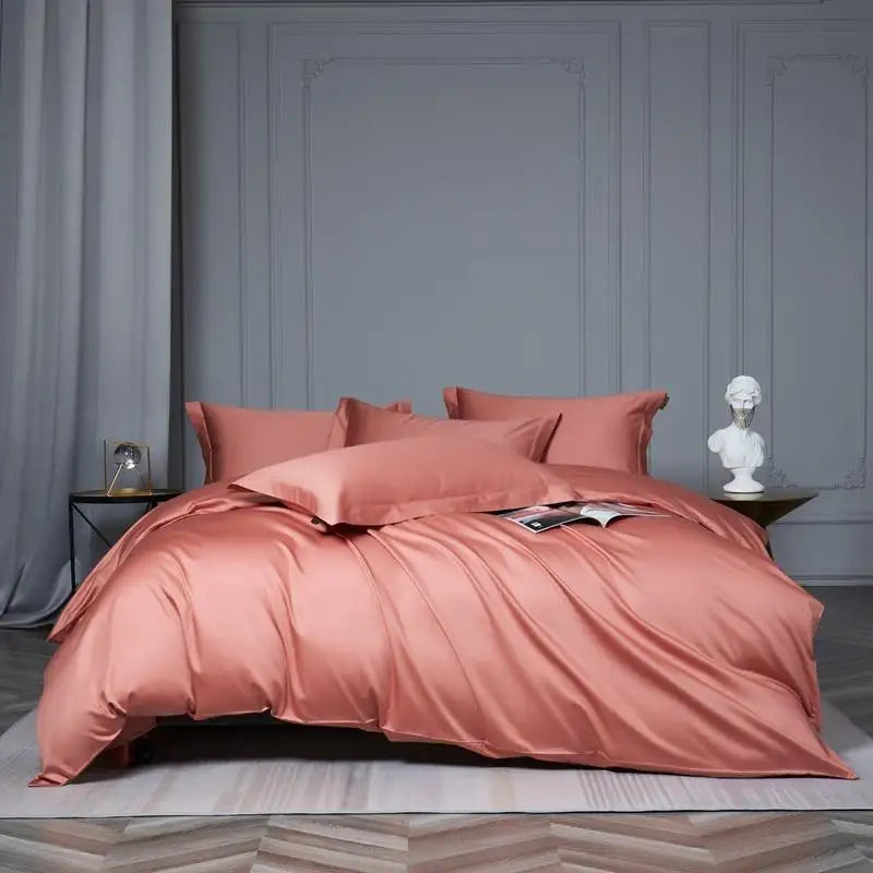 Silky Soft Egyptian Cotton Solid Color Bedding Set