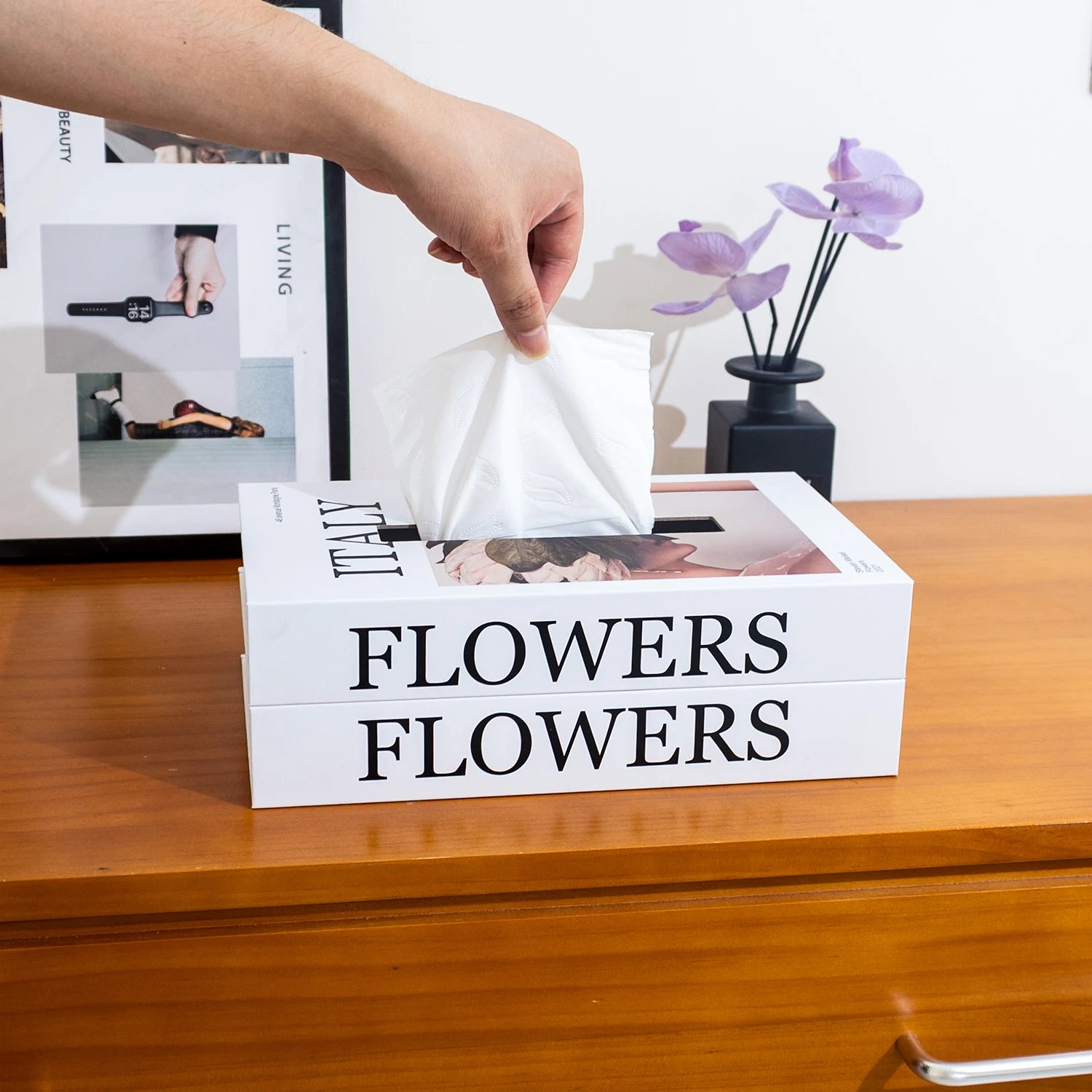 Luxury Book Style Tissue Box Napkin Holder Case Paper Box Container Fashion Hotel Storage Box Home Table Decoration Ornaments