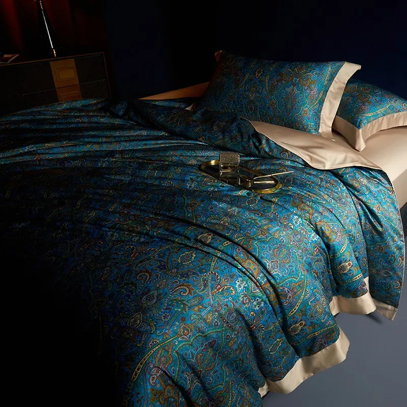 Oriental Vintage Exotic Bohemian Bedding Set - Soft 100% Egyptian Cotton