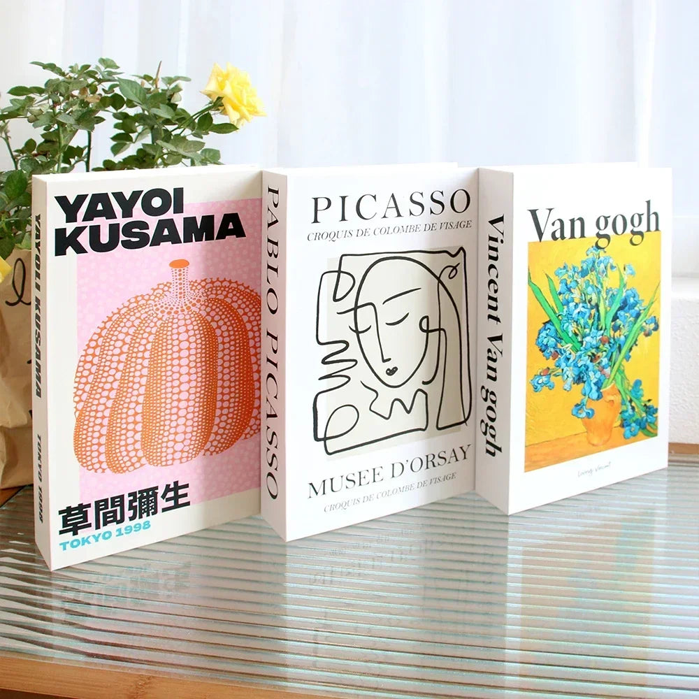 3Pcs/Set Fake Books Set for Decoration Coffee Table Ornaments Modern Home Decoration Luxury Faux Book Set London New York Paris