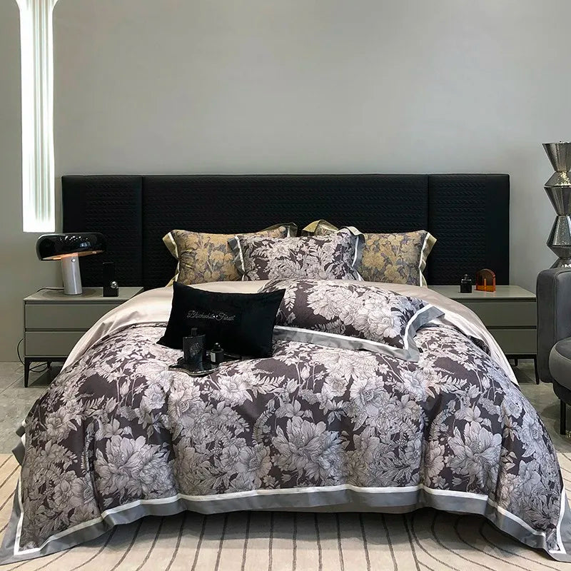 Premium Floral Long Staple Cotton Bedding Set