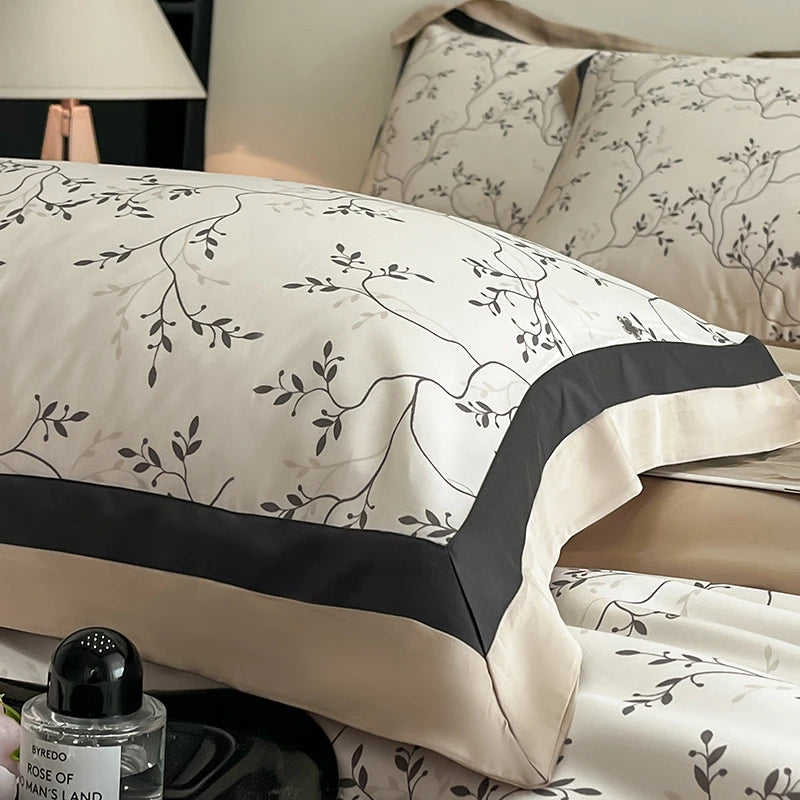 Cooling Eucalyptus Lyocell Bedding Set - Soft, Silky Floral Print