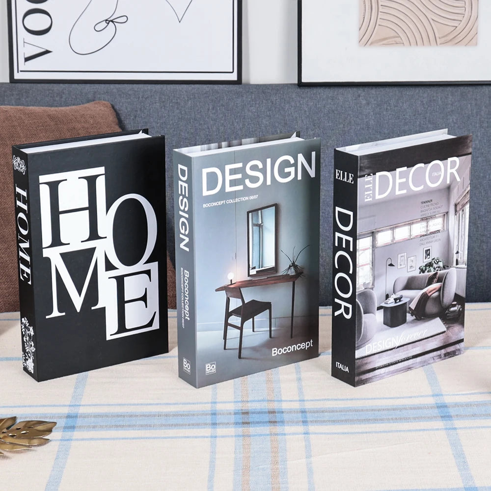 3Pcs/Set Fake Books Set for Decoration Coffee Table Ornaments Modern Home Decoration Luxury Faux Book Set London New York Paris