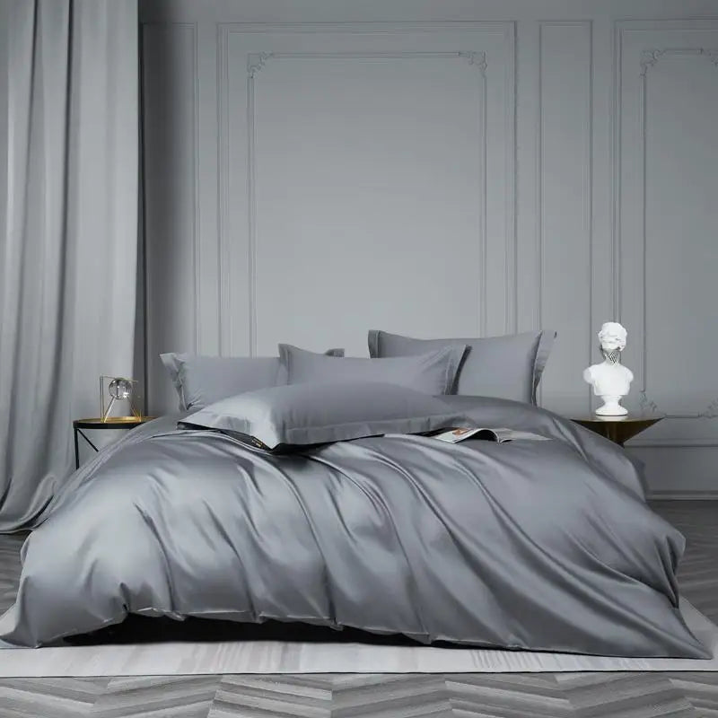 Silky Soft Egyptian Cotton Solid Color Bedding Set