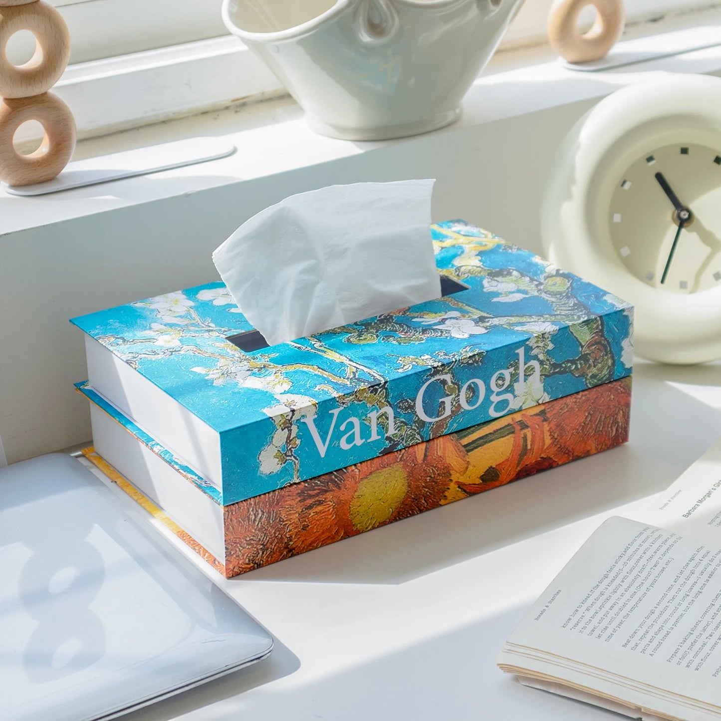 Luxury Book Style Tissue Box Napkin Holder Case Paper Box Container Fashion Hotel Storage Box Home Table Decoration Ornaments