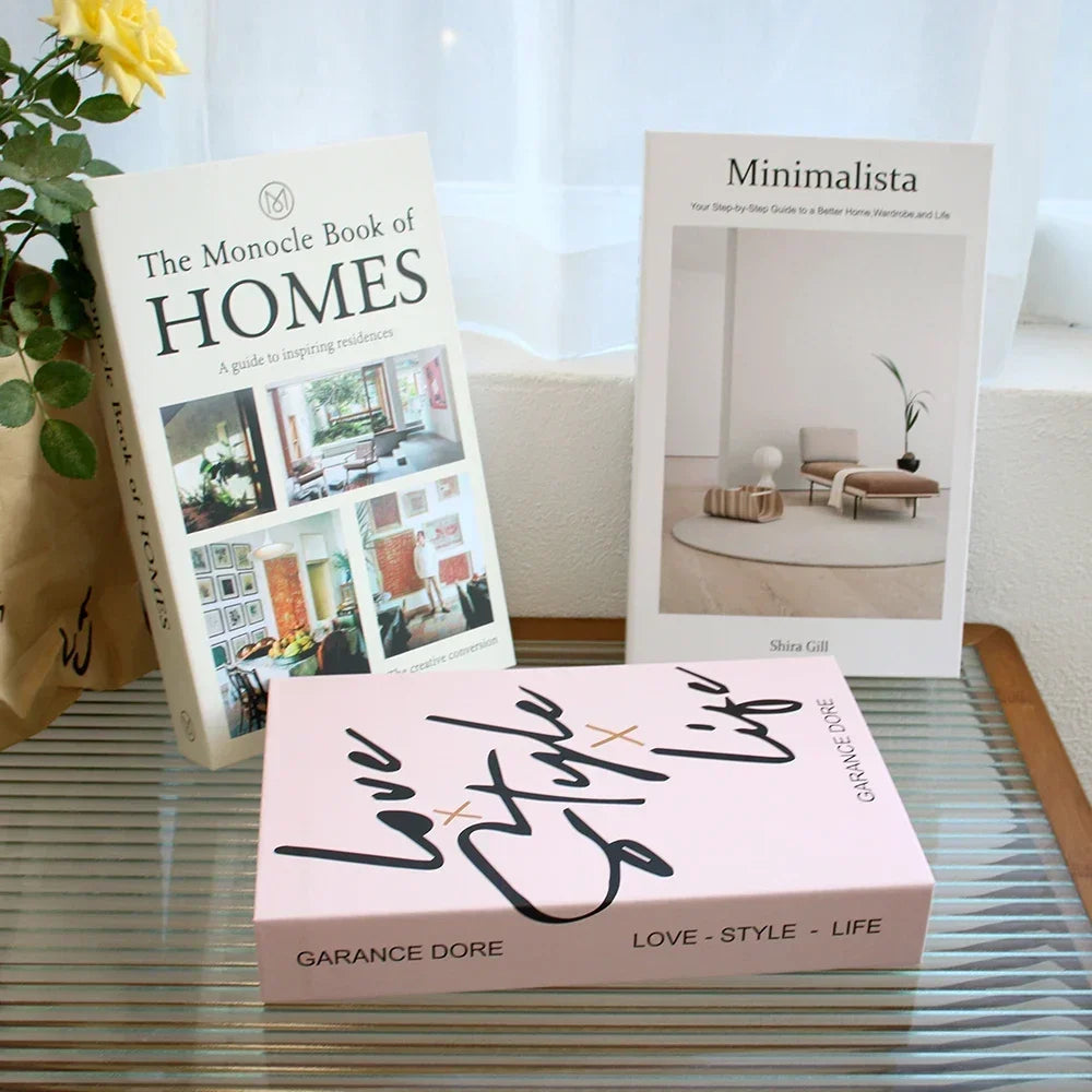 3Pcs/Set Fake Books Set for Decoration Coffee Table Ornaments Modern Home Decoration Luxury Faux Book Set London New York Paris