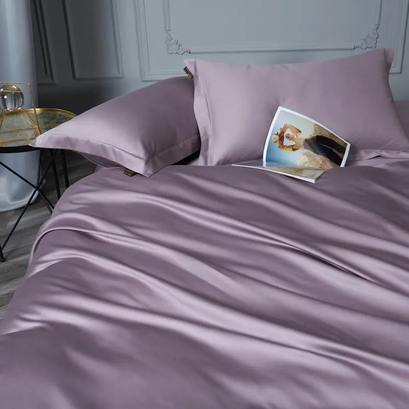 Silky Soft Egyptian Cotton Solid Color Bedding Set