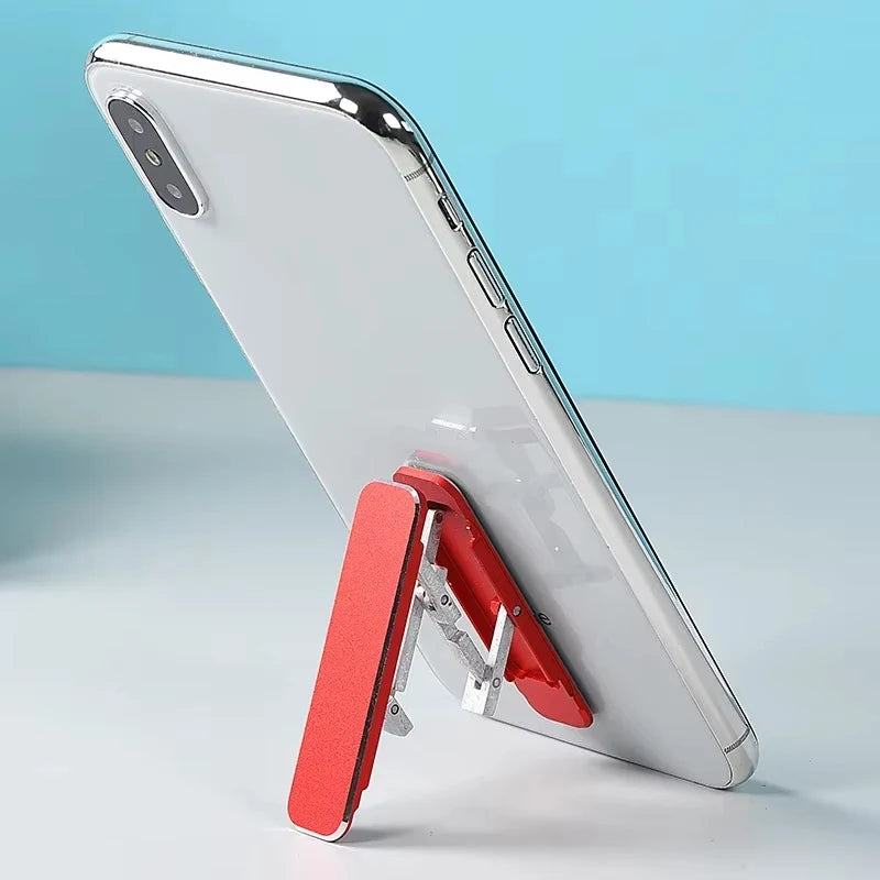 Folding Mini Metal Phone Holder Aluminum Alloy Foldable Desktop Stand 360 Rotating Mobile Phone Desk Bracket
