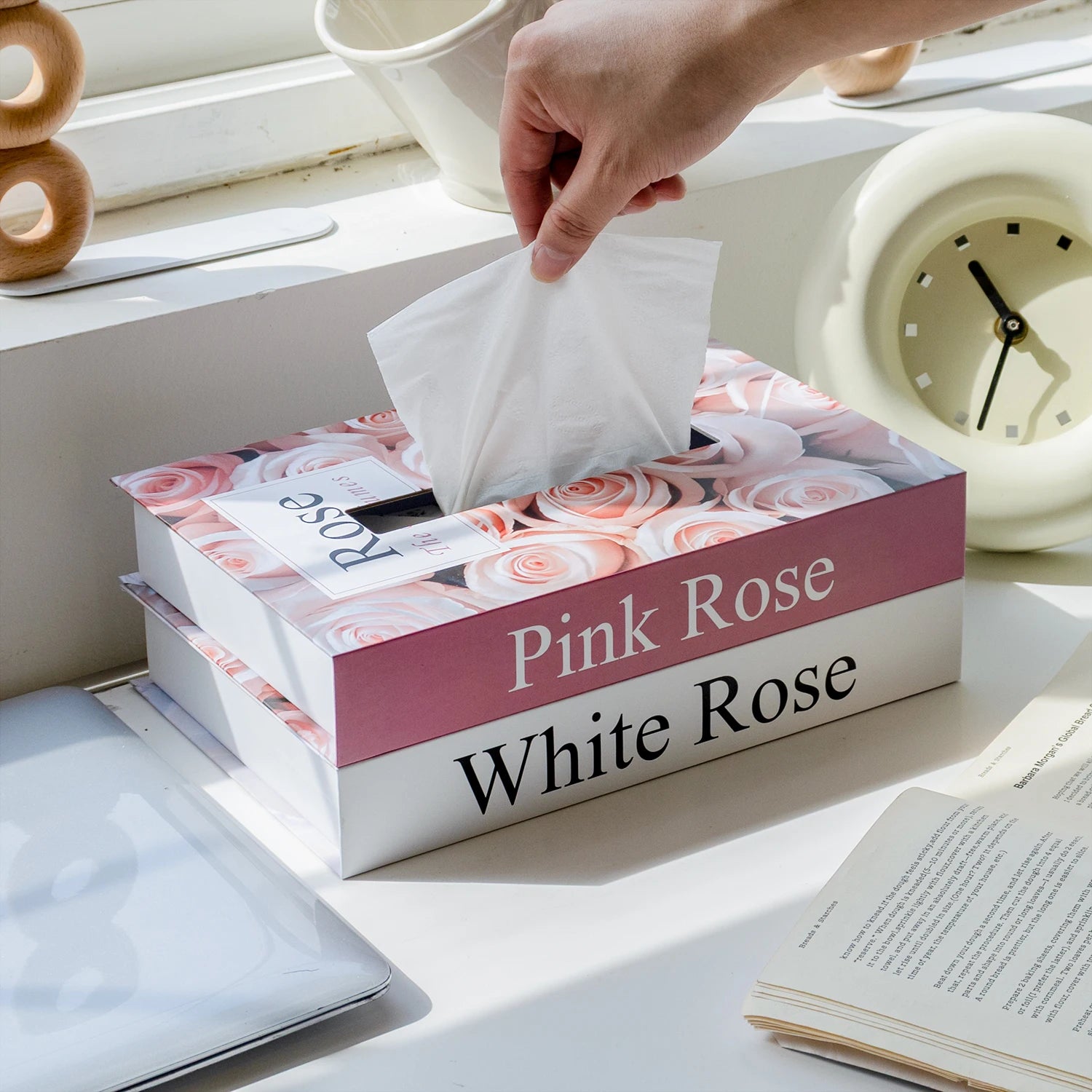 Luxury Book Style Tissue Box Napkin Holder Case Paper Box Container Fashion Hotel Storage Box Home Table Decoration Ornaments