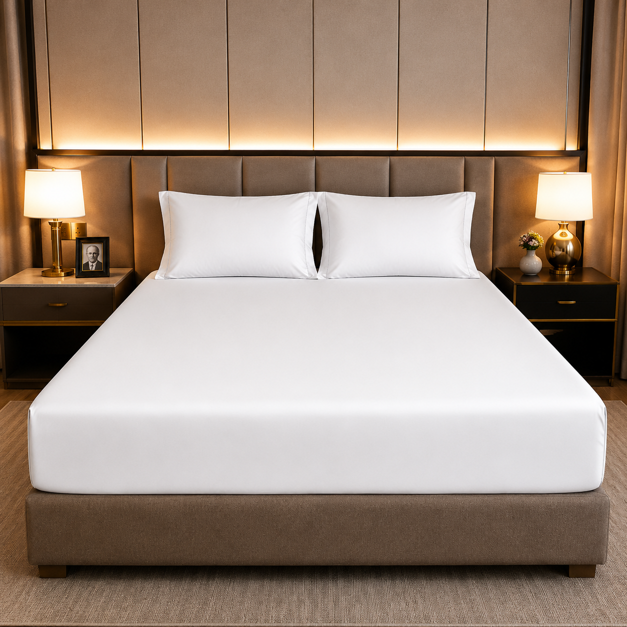100% Egyptian Cotton Fitted Sheet - Cotton, Soft & Silky