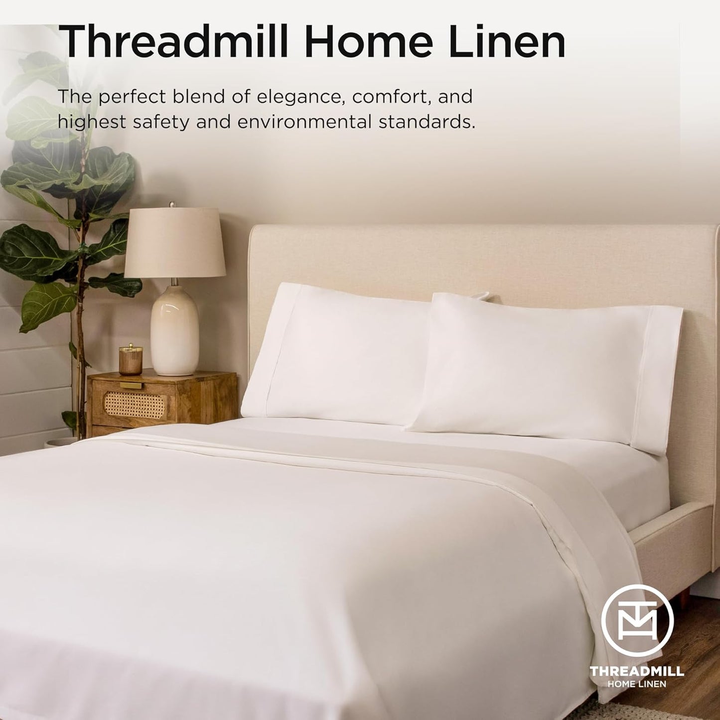 100% Cotton Sheets for Cal King Size Bed - 600 Thread Count Cal King Bed Sheets Set with 16” Deep Pocket - Sateen Weave 4-Piece Bedding Set with Cooling Effect, White