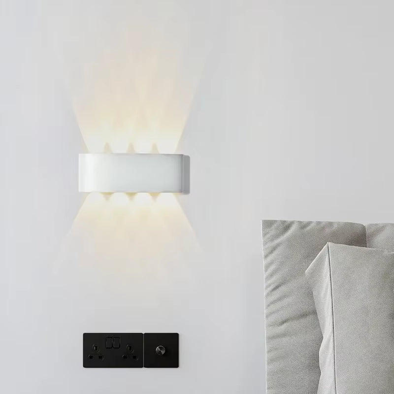 IP65 Waterproof Wall Lamp Modern LED Wall Lights for Outdoor Garden Sconce Living Room Background Decor Black Spotlight Lighting