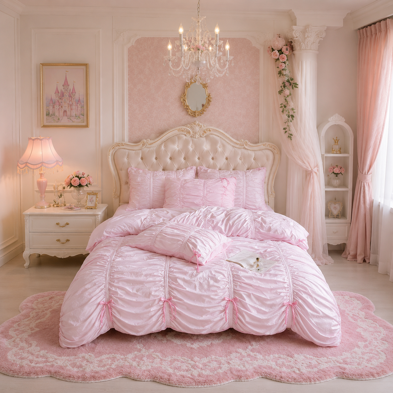 The Enchanted Princess Chamber - Pink Bedding Set