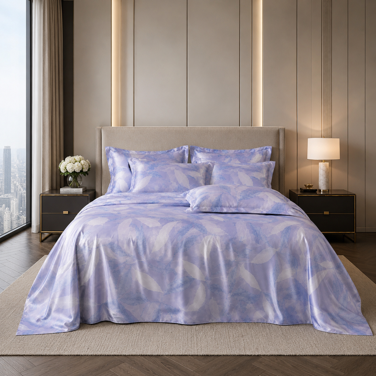 100% Mulberry Silk - Lavender Whisper Bedding Set