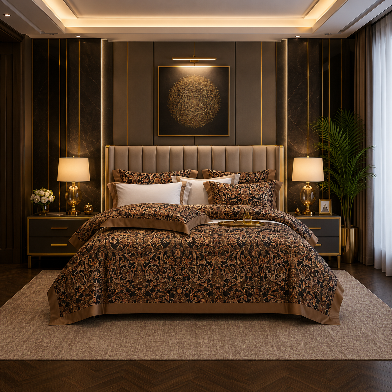Oriental Vintage Exotic Bohemian - Imperial Noir Bedding Set