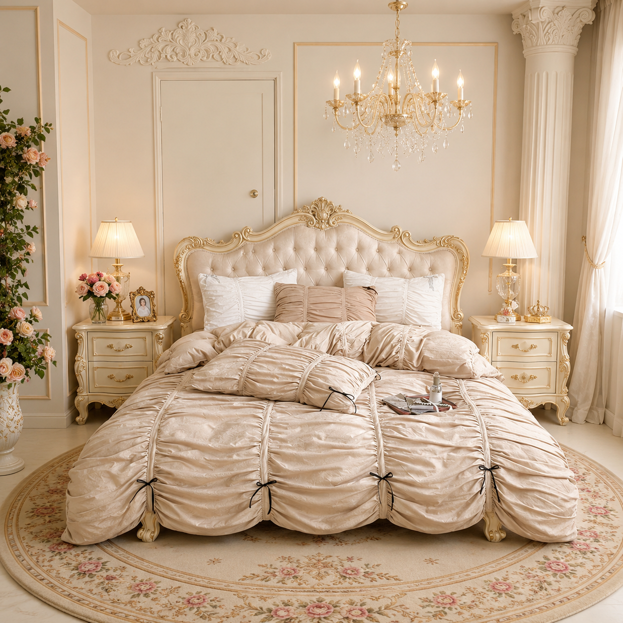 The Enchanted Princess Chamber - Champagne Bedding Set