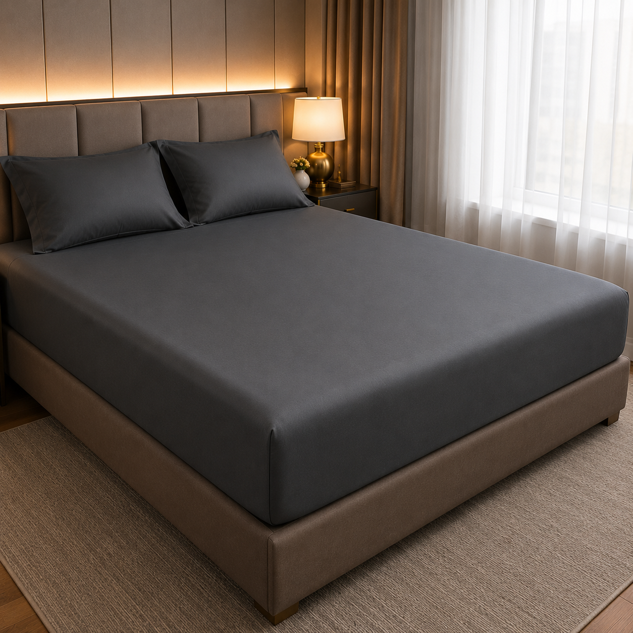 100% Egyptian Cotton Fitted Sheet - Cotton, Soft & Silky