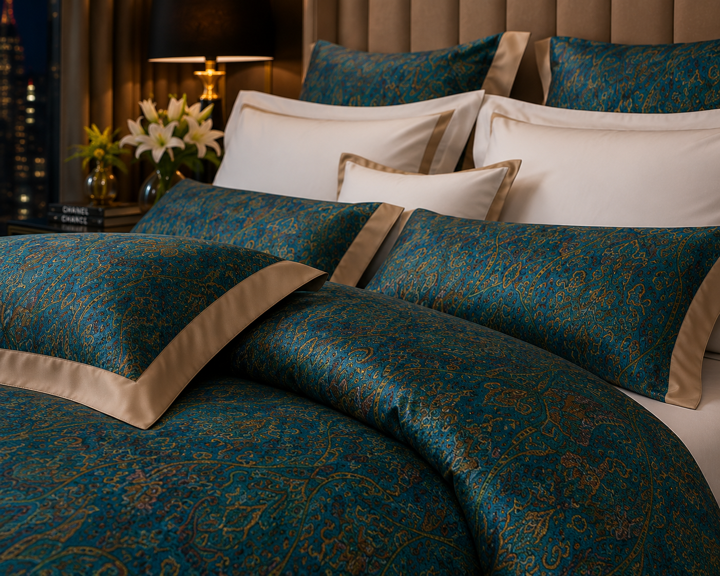 Oriental Vintage Exotic Bohemian - Blue Dynasty Bedding Set