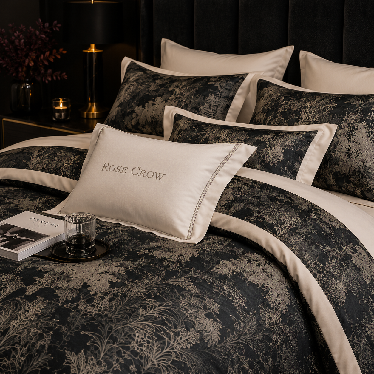 Luxury Floral - Midnight Botanical Bedding Set