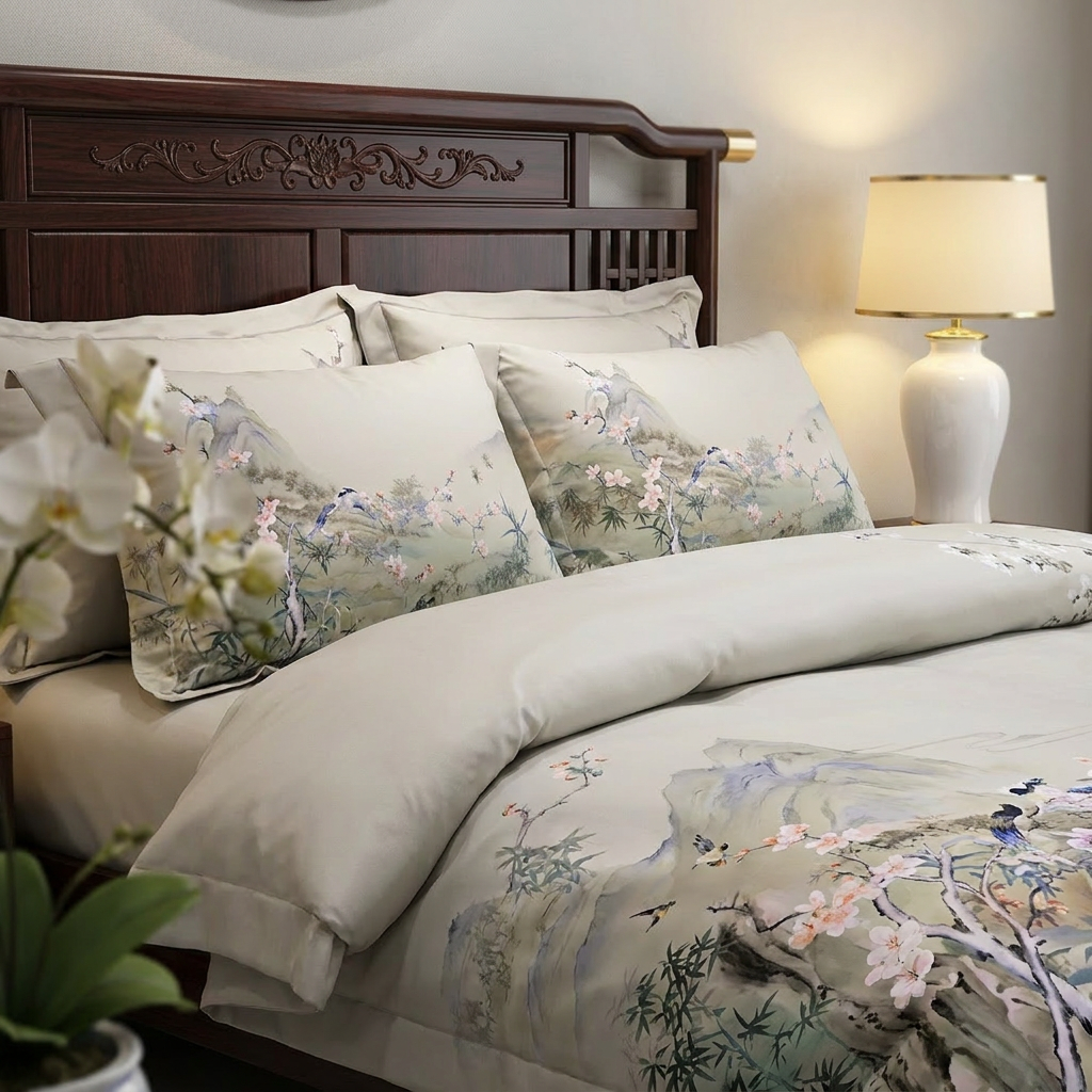 Artisan Design - Ink Wash Landscape Ming Egyptian Cotton Bedding Set
