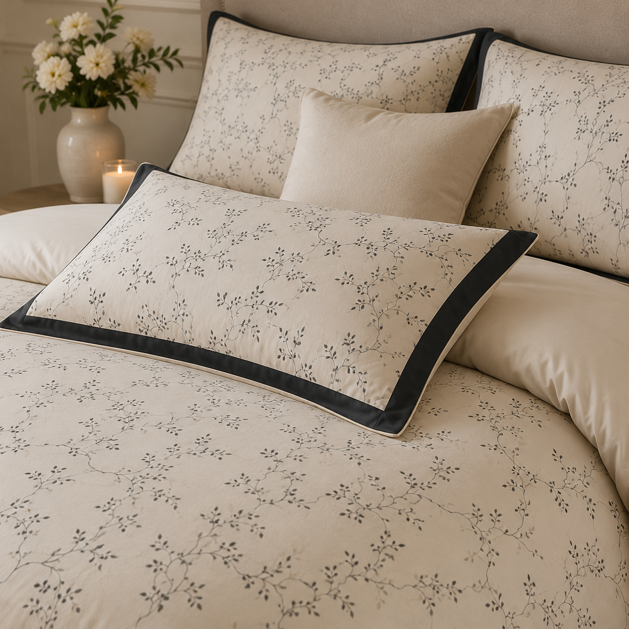 Cooling Eucalyptus Lyocell - French Garden Floral Print Bedding Set
