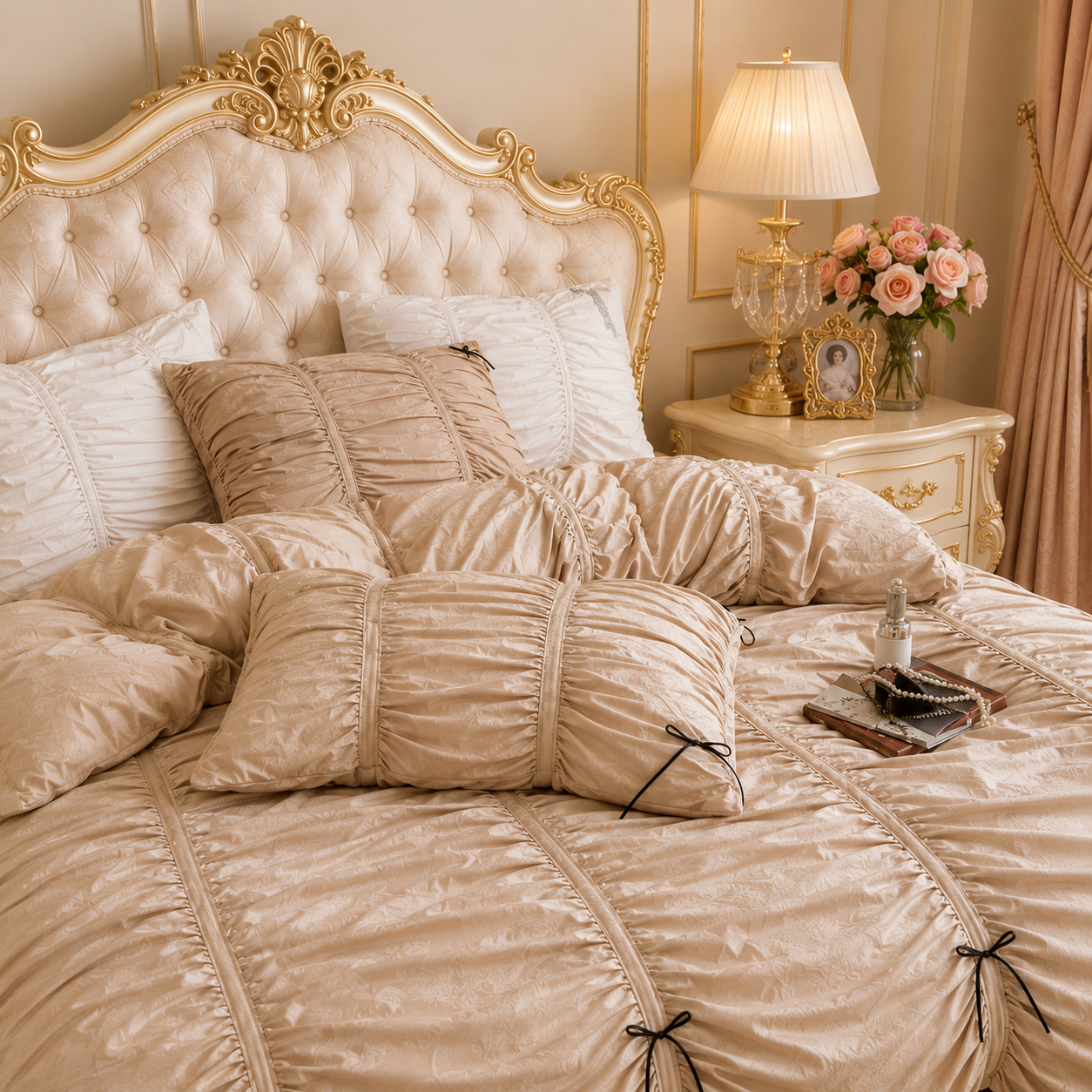 The Enchanted Princess Chamber - Champagne Bedding Set