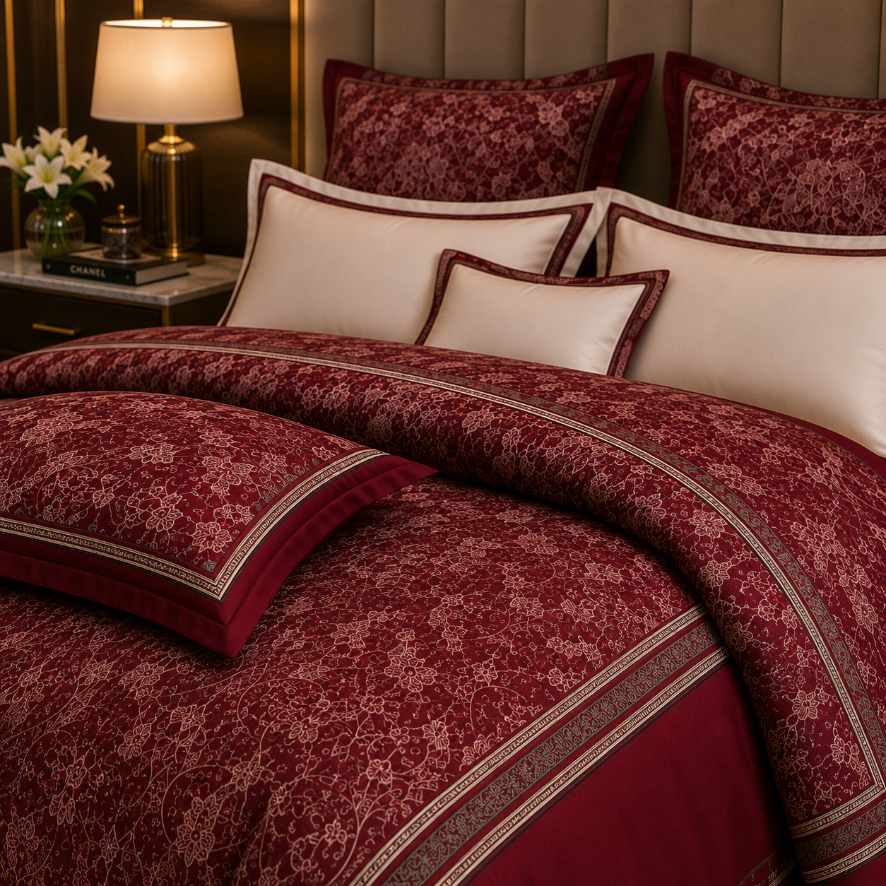 Oriental Vintage Exotic Bohemian - Crimson Majesty Bedding Set