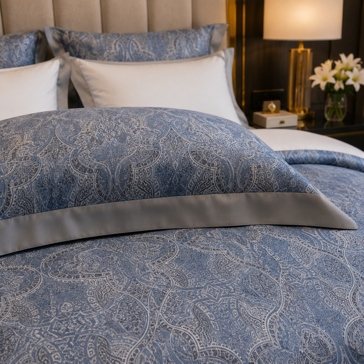 Oriental Vintage Exotic Bohemian - Azure Palace Bedding Set