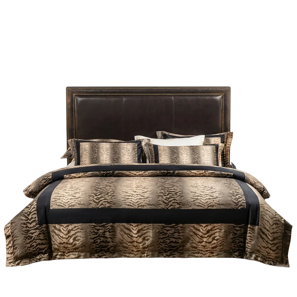 Artisan Design - Tiger Print Safari Glamour Egyptian Cotton Bedding Set