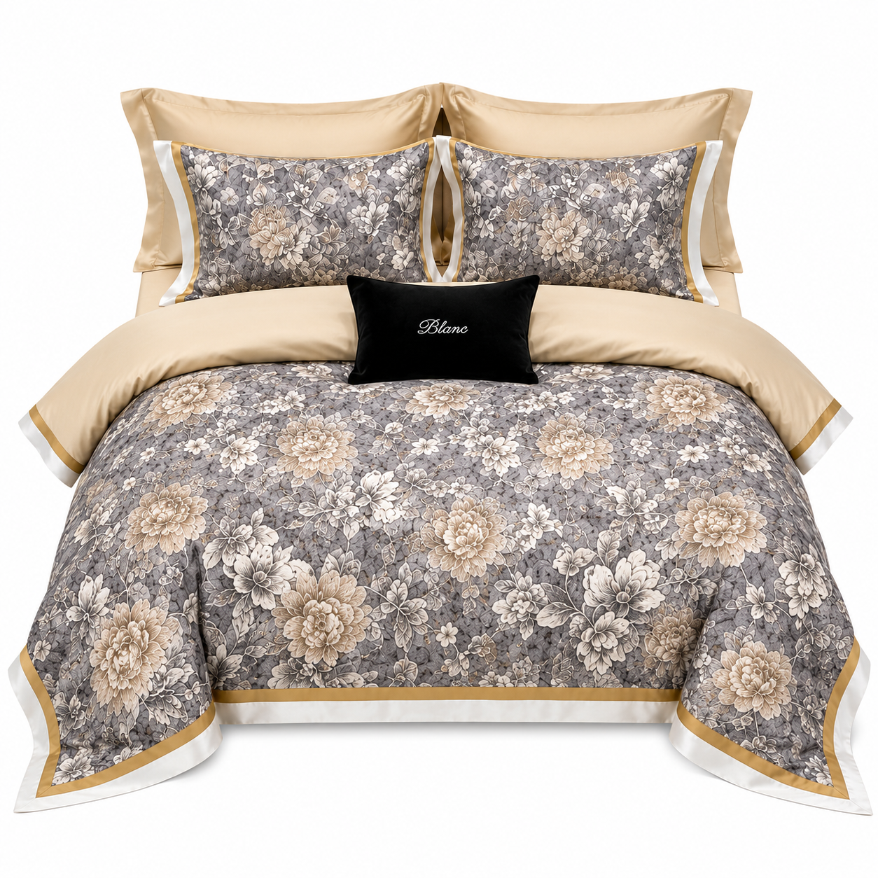 Premium Floral Long Staple - Imperial Bloom Cotton Bedding Set