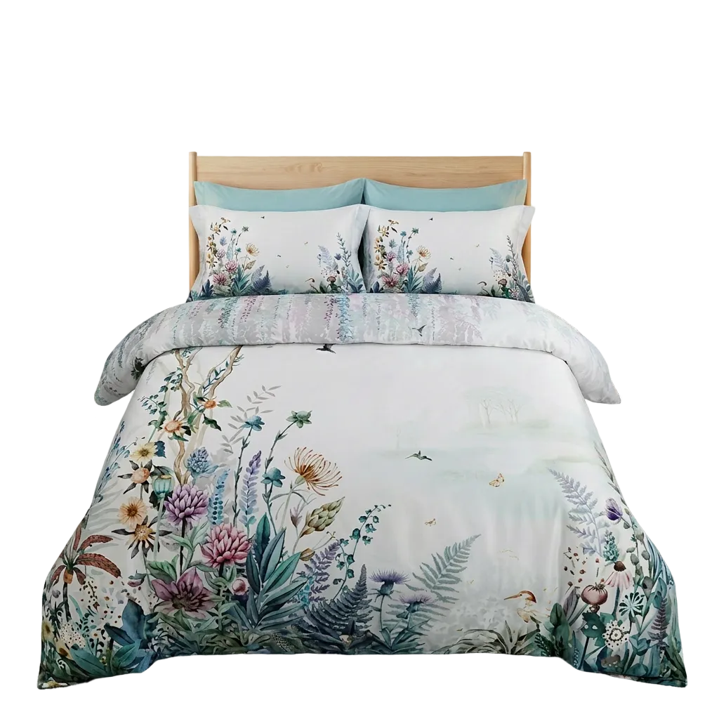 Artisan Design - Watercolour Floral Scandinavian Greenhouse Egyptian Cotton Bedding Set
