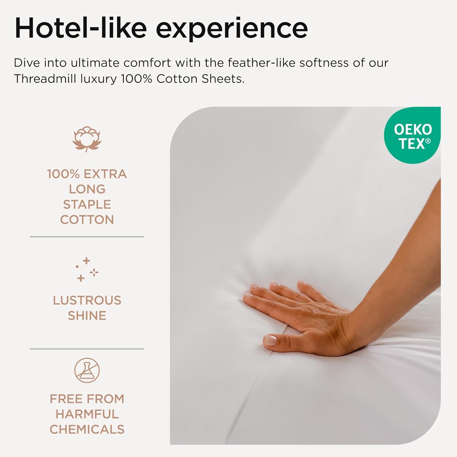 100% Cotton Sheets for Cal King Size Bed - 600 Thread Count Cal King Bed Sheets Set with 16” Deep Pocket - Sateen Weave 4-Piece Bedding Set with Cooling Effect, White