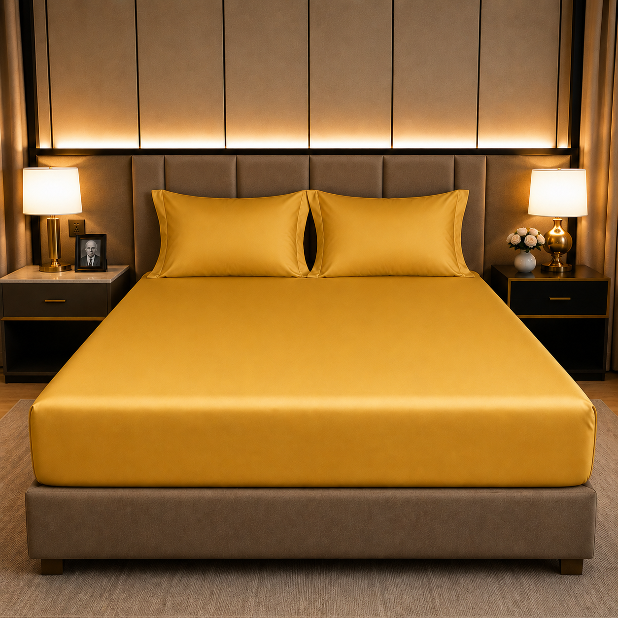 100% Egyptian Cotton Fitted Sheet - Cotton, Soft & Silky