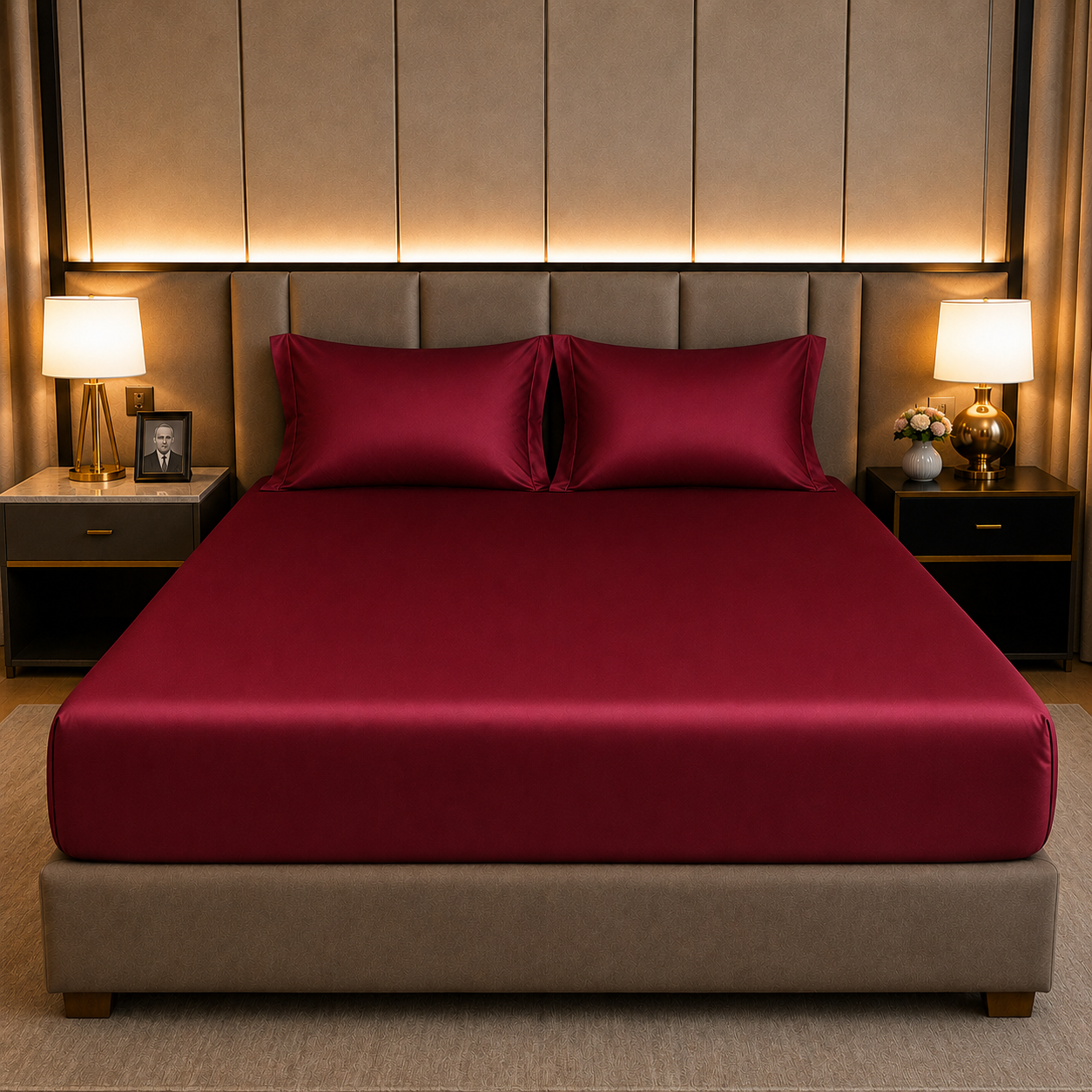 100% Egyptian Cotton Fitted Sheet - Cotton, Soft & Silky