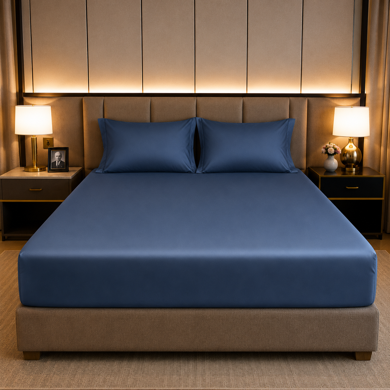 100% Egyptian Cotton Fitted Sheet - Cotton, Soft & Silky