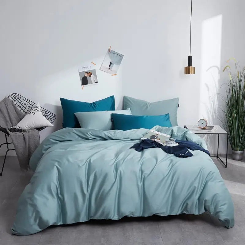 Silky Soft Pure Egyptian Cotton Solid Color Bedding Set