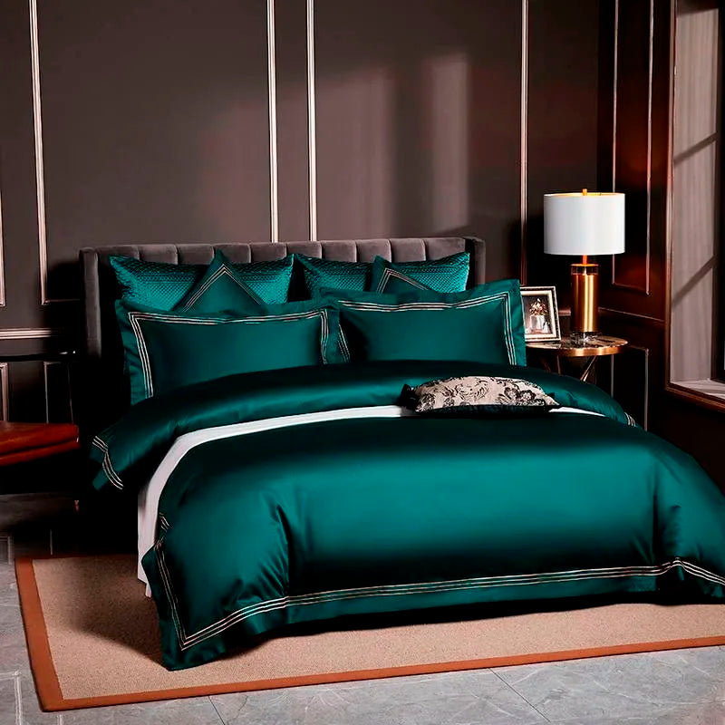 Embroidered Egyptian Cotton Bedding Set
