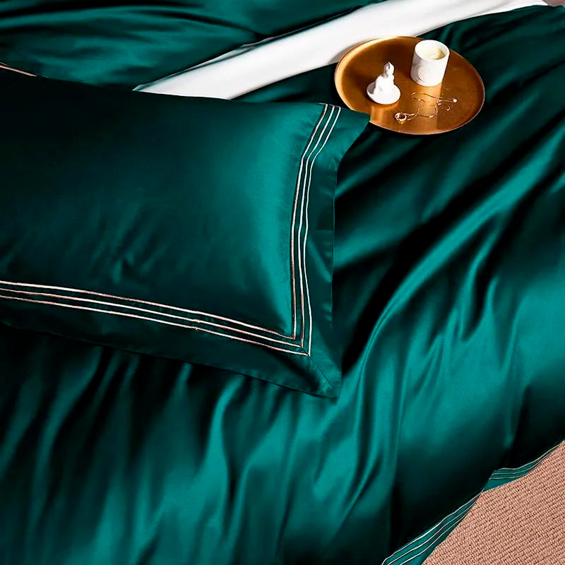 Embroidered Egyptian Cotton Bedding Set